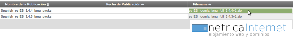 Cambiar paquete idioma joomla imágen 5