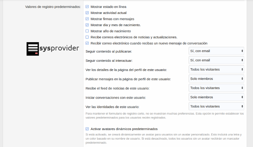 Cómo configurar el registro de usuario