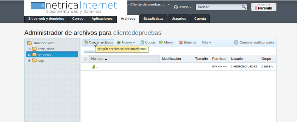 Instalar joomla manualmente desde plesk imágen 4