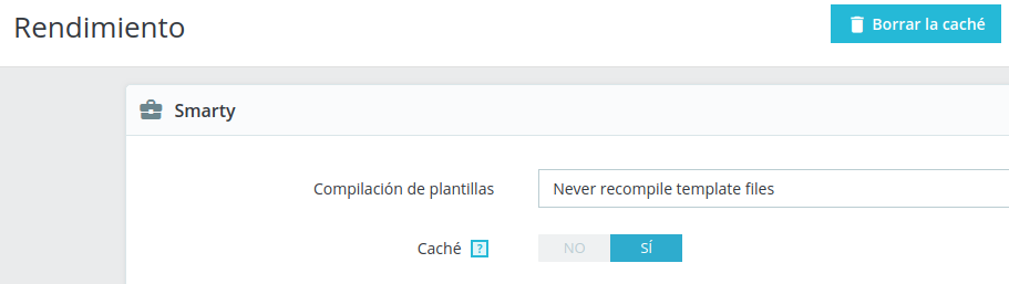 Cómo borrar la memoria caché en PrestaShop 1.7