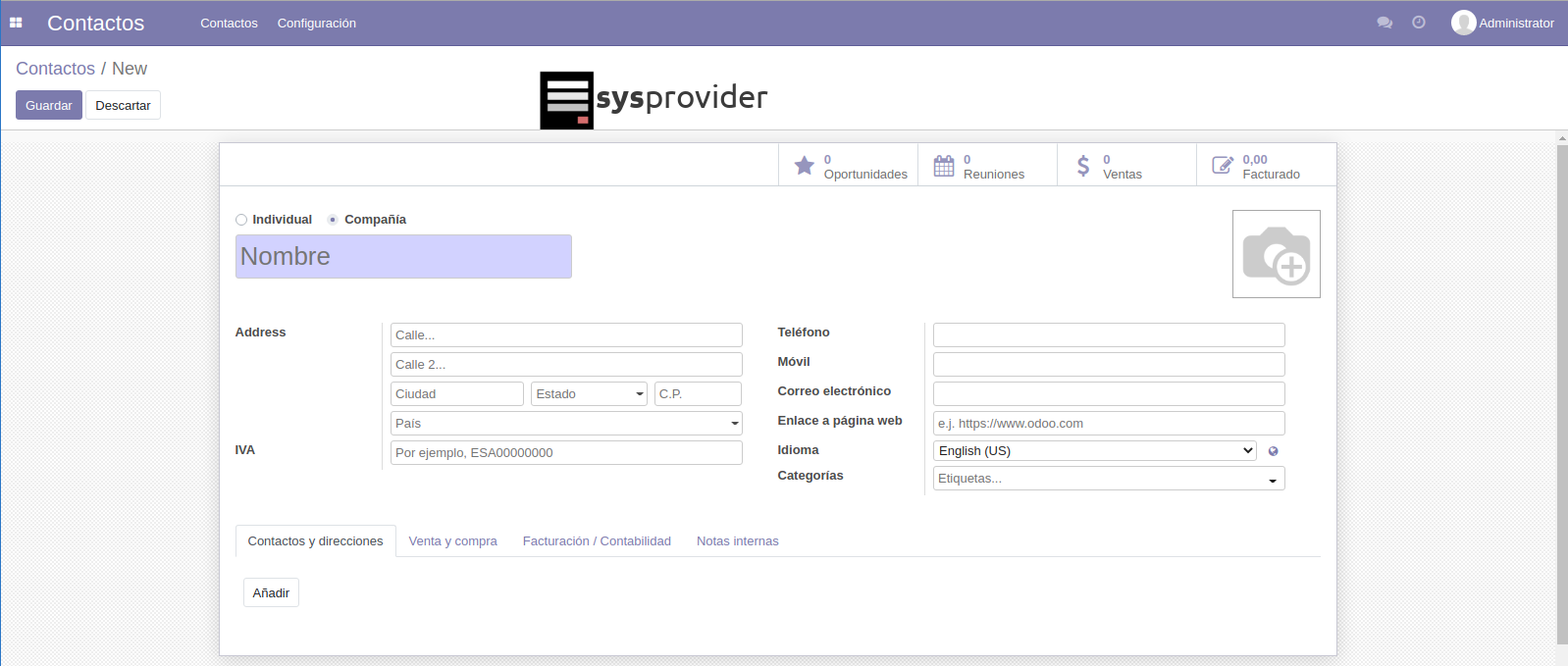 crear contacto