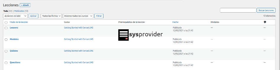 lecciones con sensei